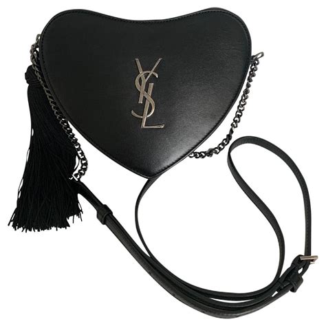 ysl black heart bag|saint laurent heart bag.